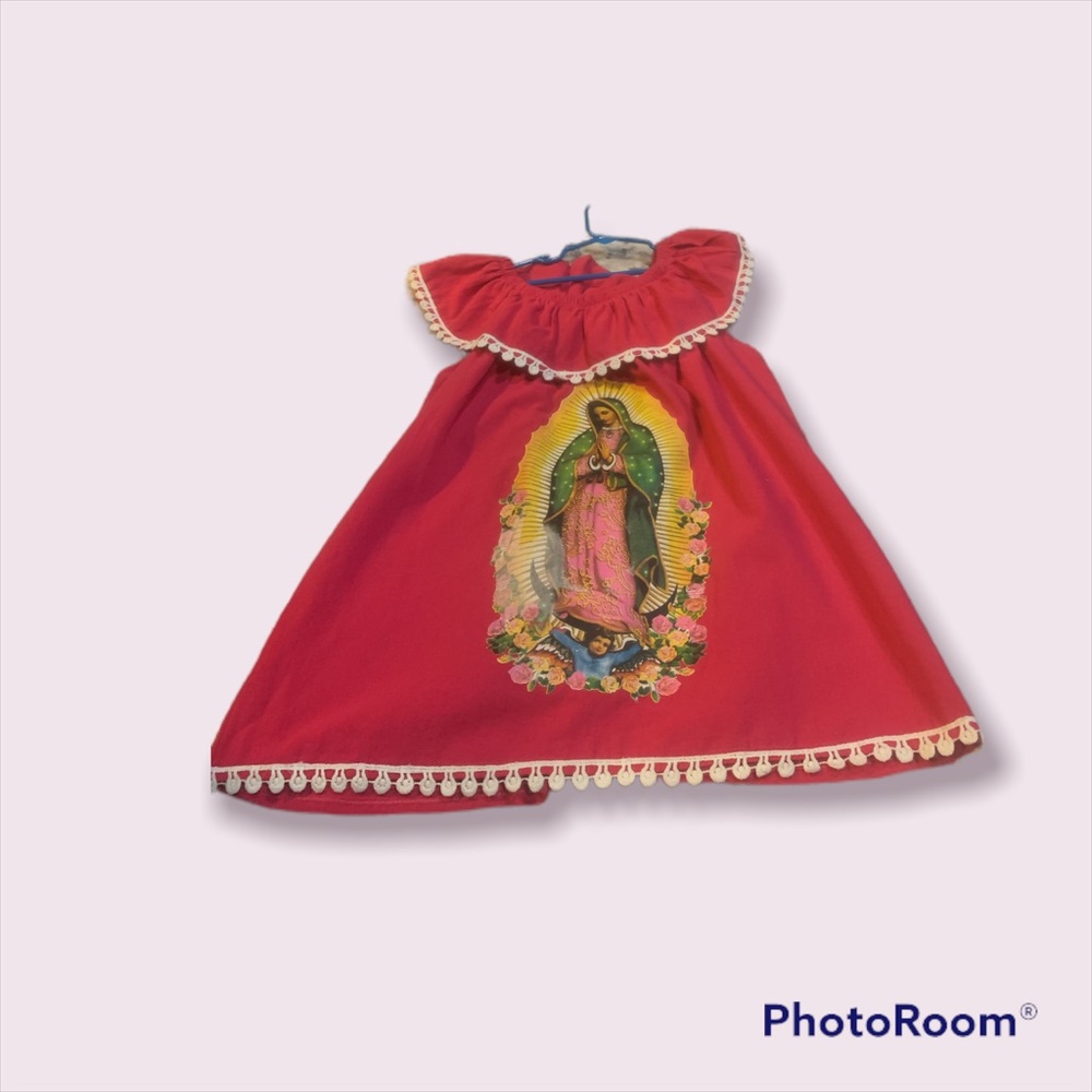 Pink with holy figure